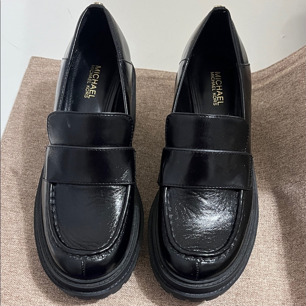Michael Kors Rocco Heeled Loafer Shiny Black